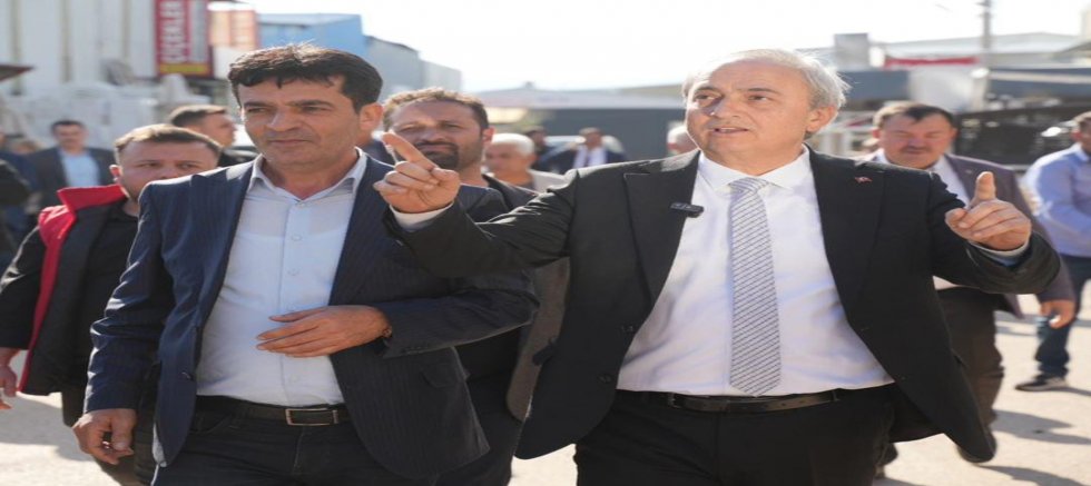 CHP Kepez Belediye Başkan Adayı Mesut Kocagöz  Hurdacılar sitesinde esnafları  ziyaret etti